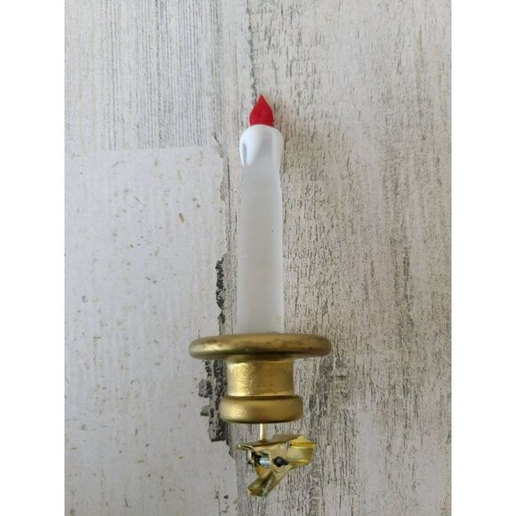 Vintage clear glass clip ornament Xmas tree - Picture 1 of 6